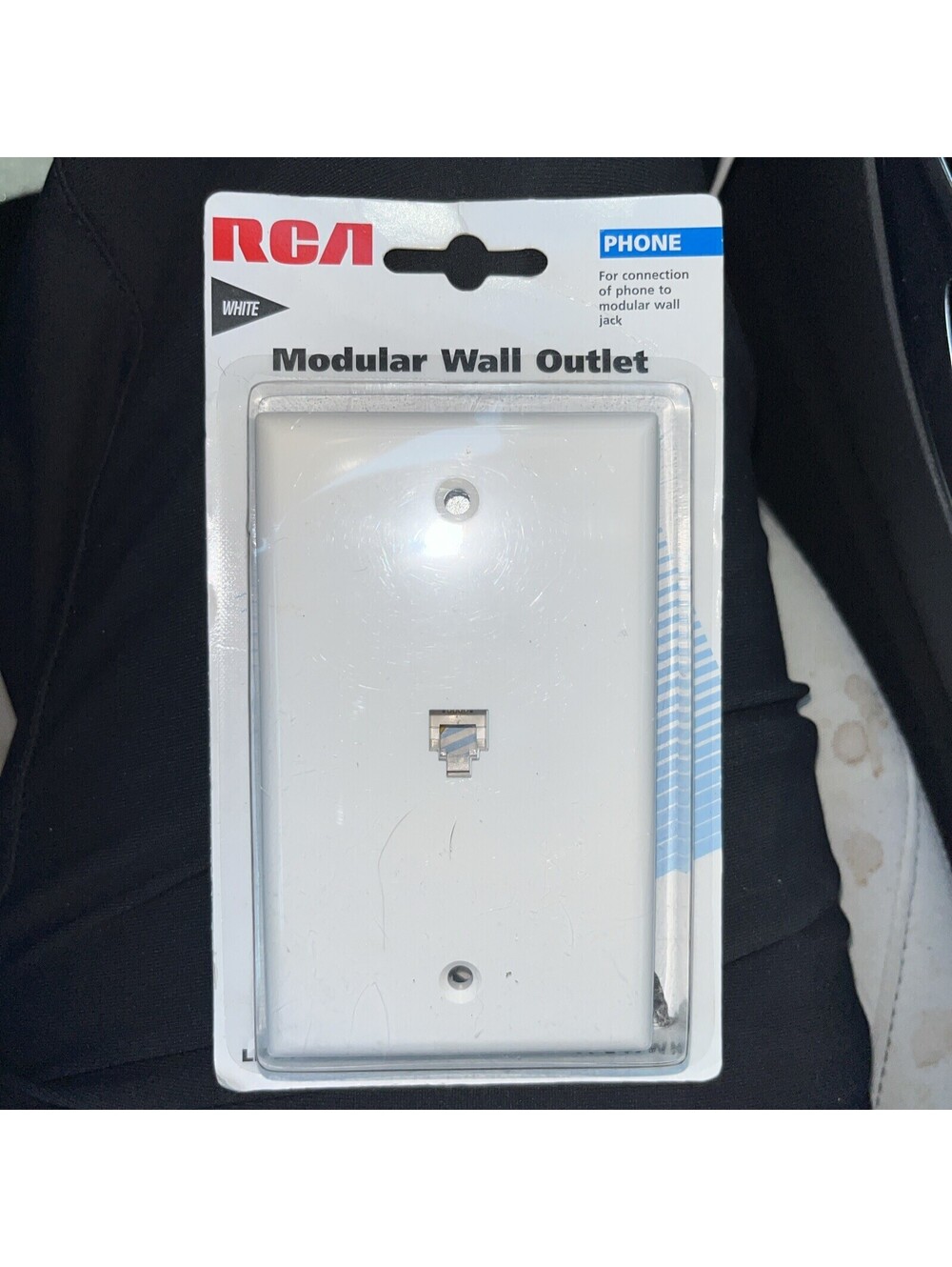 RCA TP247WHR Phone Jack Wall Plate, New Sealed! Pack of 1